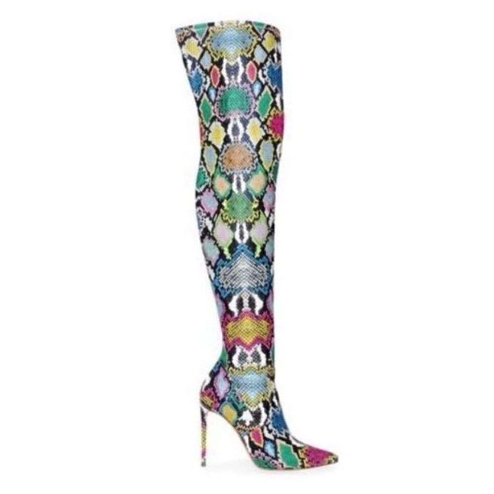 Vava bright multi Boot Over Knee Pointy Toe Boot‎